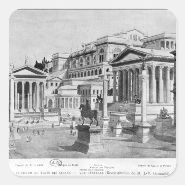 The Roman Forum of Antiquity Square Sticker (Front)