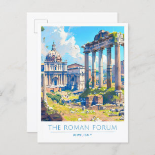 The Roman Forum Rome Italy Vintage Travel Postcard