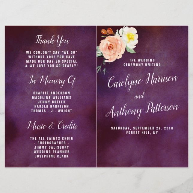 The Romance In Bloom Wedding Collection (Front)