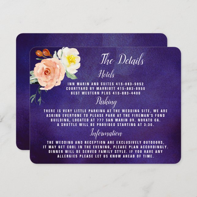The Romance In Bloom Wedding Collection Invitation (Front/Back)