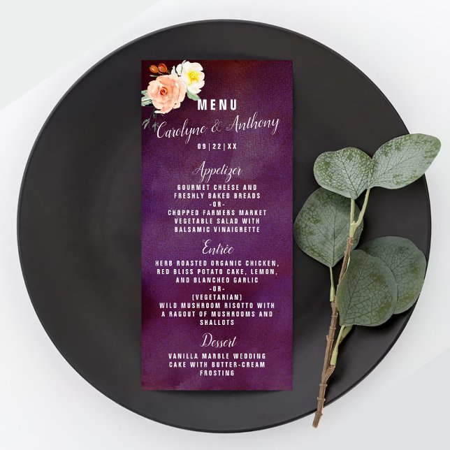 The Romance In Bloom Wedding Collection Menu (Creator Uploaded)