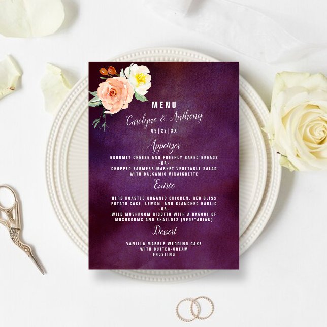 The Romance In Bloom Wedding Collection Menu (Creator Uploaded)