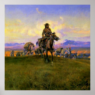 “The Romance Makers” Western Art by Charles M Russ Poster