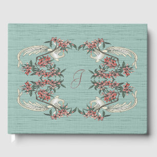 The Romance of Silk Aqua Guest Book