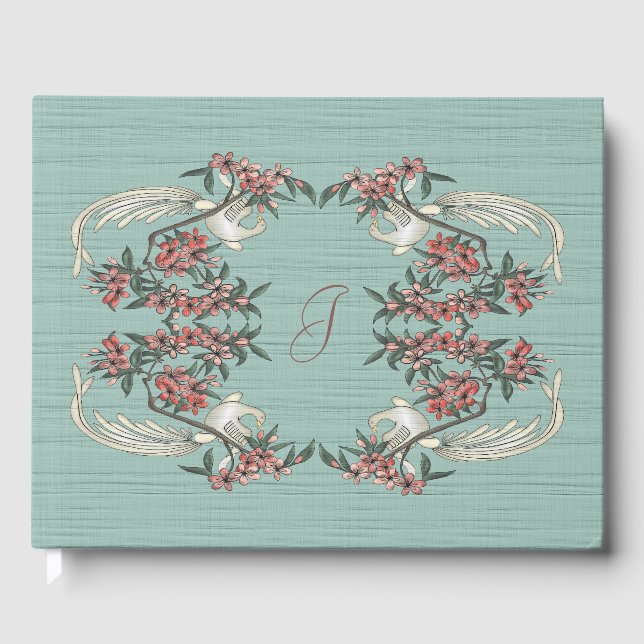 The Romance of Silk Aqua  Guest Book (Front)