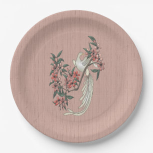 The Romance of Silk Charcuterie Board Peach Paper Plate