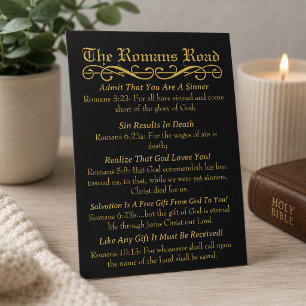 The Romans Road Sinner's Prayer Card