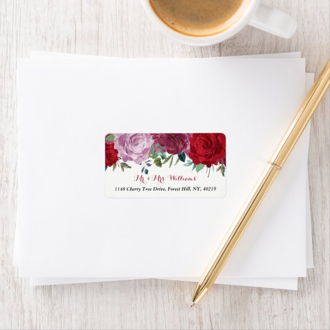 The Romantic Floral Wedding Collection Label (Insitu)