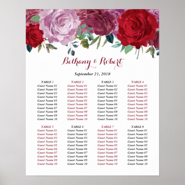 The Romantic Floral Wedding Collection Poster (Front)