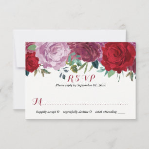 The Romantic Floral Wedding Collection RSVP Card