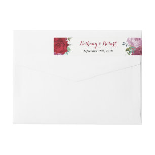 The Romantic Floral Wedding Collection Wrap Around Label
