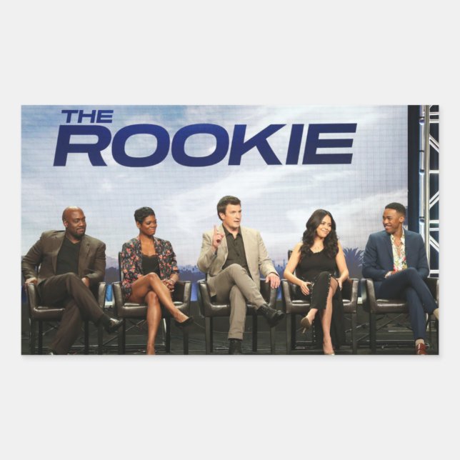 the rookie tv rectangular sticker (Front)