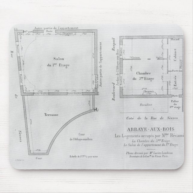 The Rooms of Madame Recamier Mouse Mat (Front)