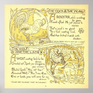 The Rooster  and Pearl - The Wolf and the Lamb  Poster