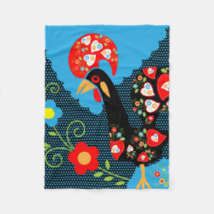 The Rooster of Portugal Fleece Blanket