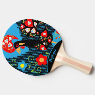The Rooster of Portugal Ping Pong Paddle