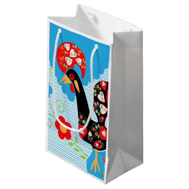 The Rooster of Portugal Small Gift Bag (Front Angled)
