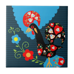 The Rooster of Portugal Tile