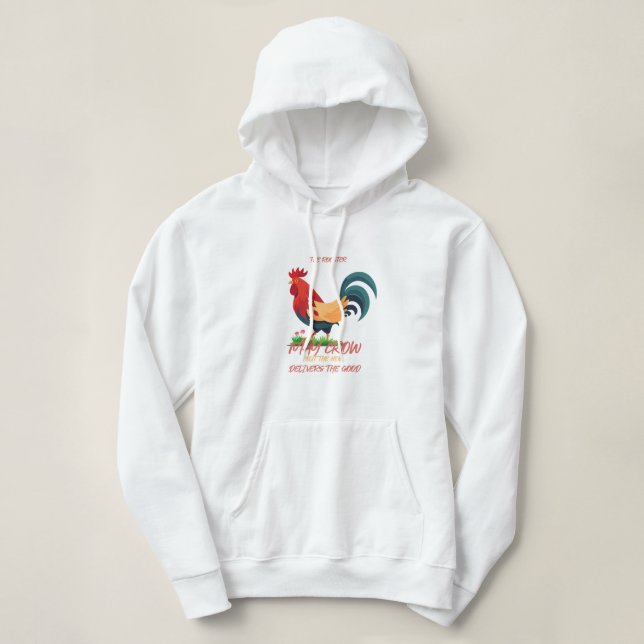 The rooster with flowers hoodie (Design Front)