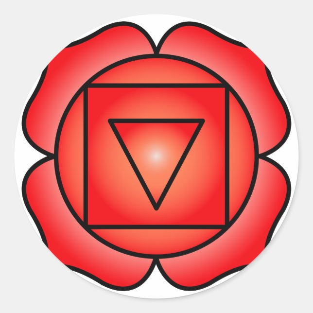 The Root Chakra Classic Round Sticker (Front)