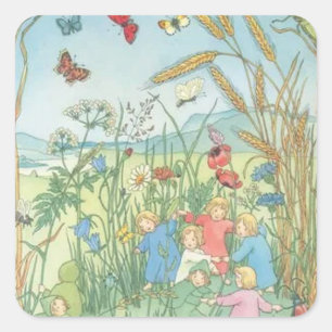 The Root Children Sibylle Von Olfers Square Sticker