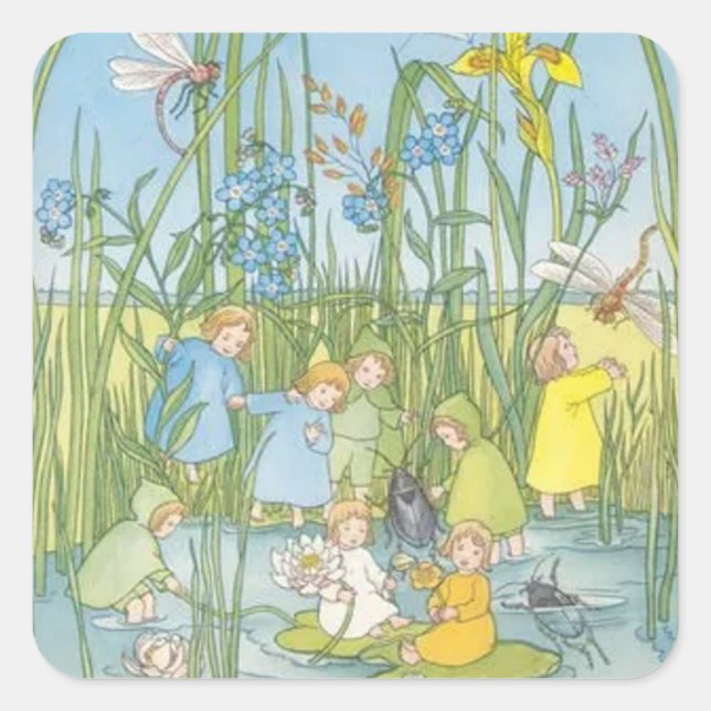 The Root Children Sibylle Von Olfers Square Sticker (Front)