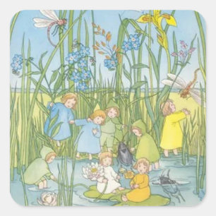 The Root Children Sibylle Von Olfers Square Sticker