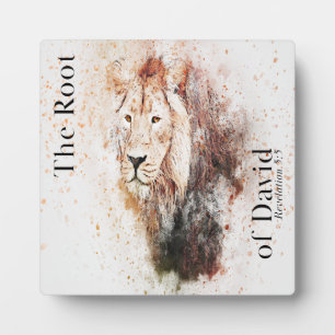 The Root of David Revelation 5:5 Lion Art Easel Plaque