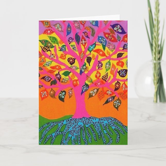 The Root Of Knowledge Tree Of Life - Greeting Card (Front)