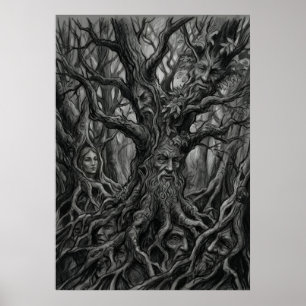 The Rooted Ancestor Tree Spirit Art Poster