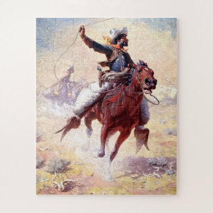 The Roping Range Cowboy William Robinson Leigh Jigsaw Puzzle