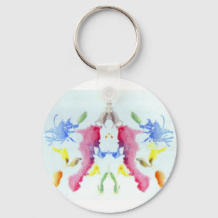 The Rorschach Test Ink Blots Plate 10 Crab Lobster Key Ring