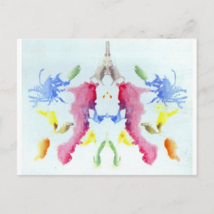 The Rorschach Test Ink Blots Plate 10 Crab Lobster Postcard