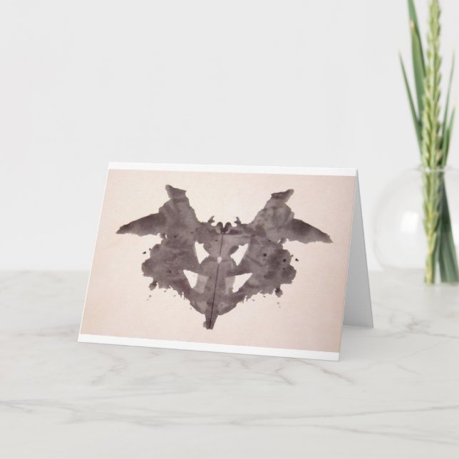 The Rorschach Test Ink Blots Plate 1 Bat, Moth Card (Front)