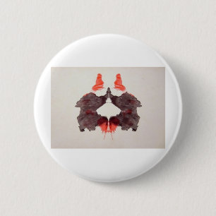 The Rorschach Test Ink Blots Plate 2 Two Humans 6 Cm Round Badge