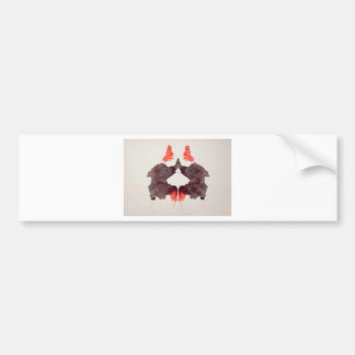 The Rorschach Test Ink Blots Plate 2 Two Humans Bumper Sticker
