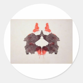 The Rorschach Test Ink Blots Plate 2 Two Humans Classic Round Sticker