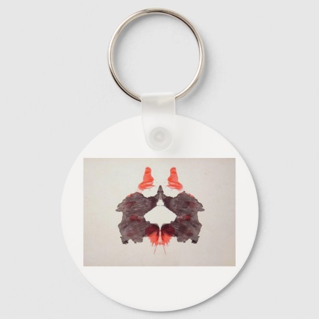 The Rorschach Test Ink Blots Plate 2 Two Humans Key Ring (Front)
