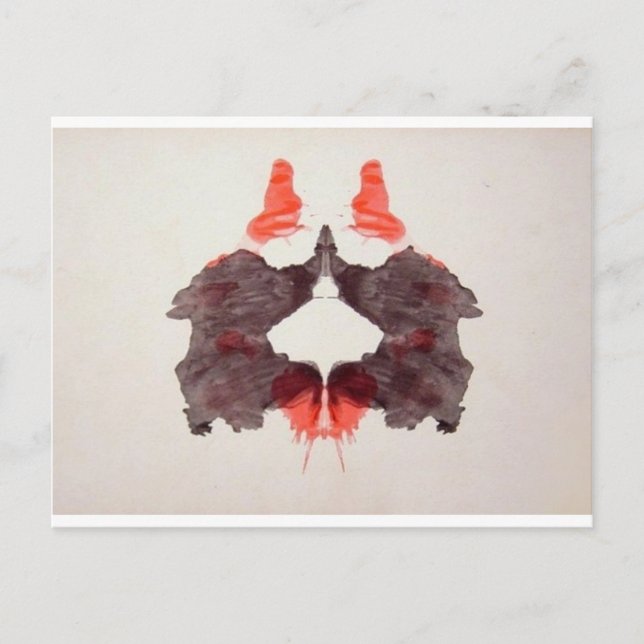 The Rorschach Test Ink Blots Plate 2 Two Humans Postcard (Front)