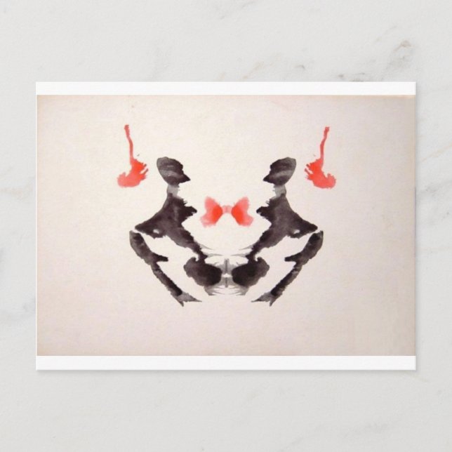 The Rorschach Test Ink Blots Plate 3 Two Humans Postcard (Front)