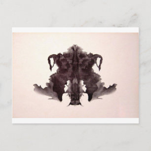 The Rorschach Test Ink Blots Plate 4 Animal Skin Postcard