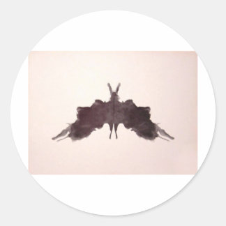 The Rorschach Test Ink Blots Plate 5 Bat Moth Classic Round Sticker