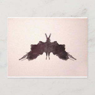 The Rorschach Test Ink Blots Plate 5 Bat Moth Postcard