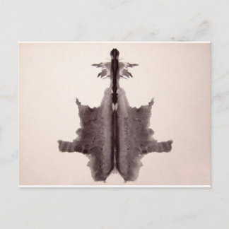 The Rorschach Test Ink Blots Plate 6 Hide Skin Rug Postcard