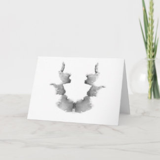 The Rorschach Test Ink Blots Plate 7 Heads Faces Card