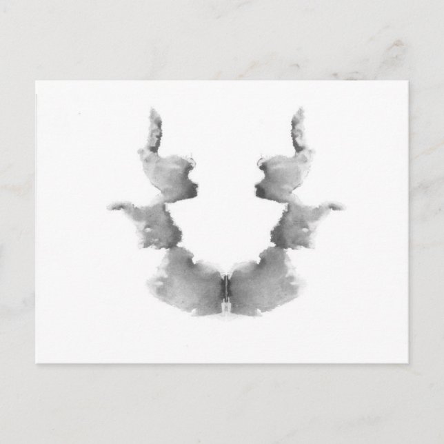 The Rorschach Test Ink Blots Plate 7 Heads Faces Postcard (Front)