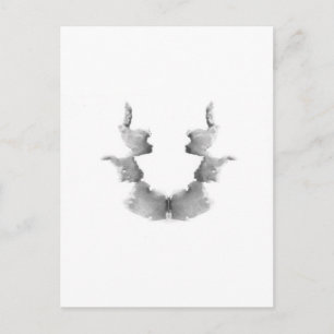 The Rorschach Test Ink Blots Plate 7 Heads Faces Postcard