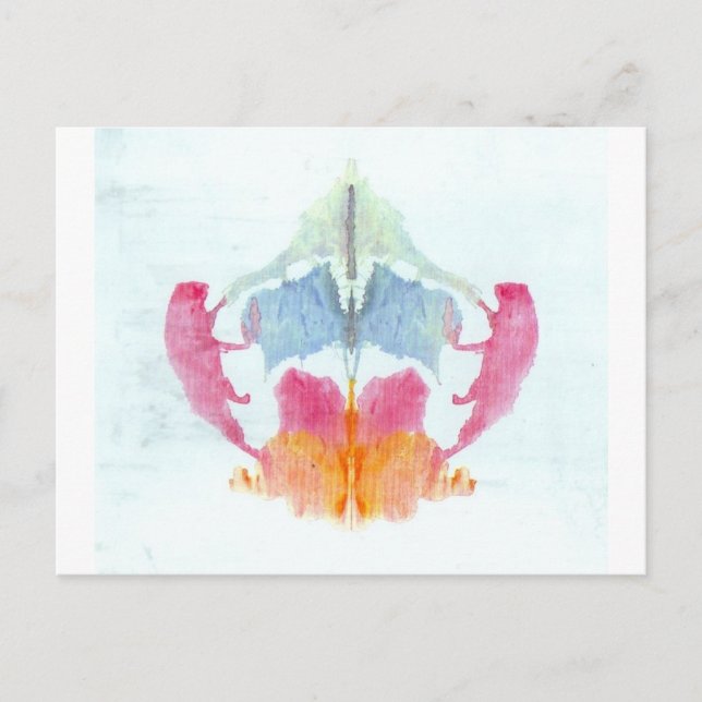 The Rorschach Test Ink Blots Plate 8 Animal Postcard (Front)
