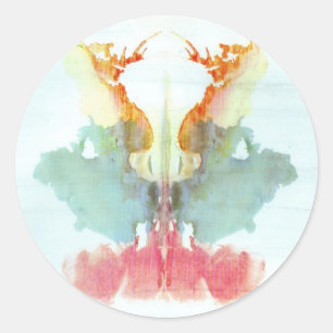 The Rorschach Test Ink Blots Plate 9 Human Classic Round Sticker