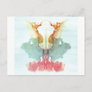 The Rorschach Test Ink Blots Plate 9 Human Postcard